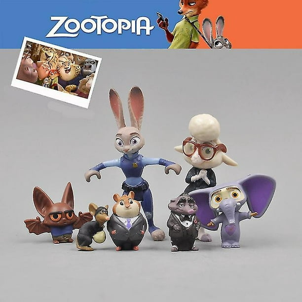 Sajy Disney Pixar Zootopia Toys Judy Nick Zootopia Model Anime Character Fox  Rabbit Toys 