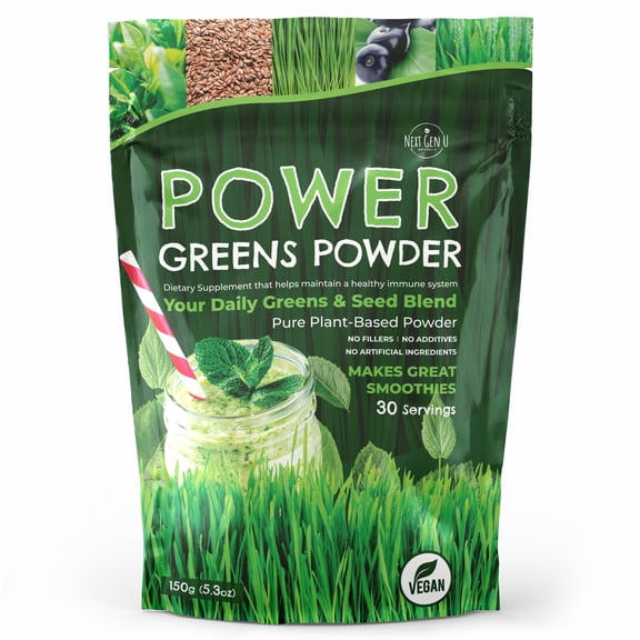 Greens Powder Superfood Dietary Supplement for Immune Support 150 g by NextGenU