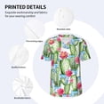 thumbnail image 5 of Fotbe Flowers and Cactus Baseball Jersey Shirt for Men and Women, Casual Short Sleeves Button Down T-Shirt-, 5 of 9
