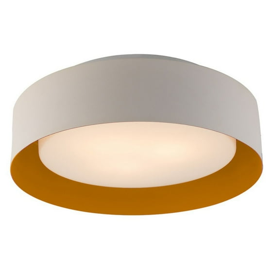Lynch White Orange Flush Mount Ceiling Light