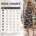 thumbnail image 3 of HELLHERO Sleeveless Round Neck Sundress, Colorful Fish Pattern Irregular Hem Ladies Irregular Hem Casual Dress, Side Pockets Summer Sleeveless Dress for Party, 3 of 8