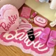 thumbnail image 2 of Alfombra flocada rosa con letras de Barbie, decoración para dormitorio, mesita de noche, baño, antideslizante, para sala de estar, puerta de entrada, juguetes, 2 of 5