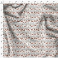 thumbnail image 4 of Soimoi White Poly Georgette Fabric Cedar Tree & Fox Animal Fabric Prints By Yard 42 Inch Wide, 4 of 5