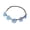 Blue, variant on 1Pc 9.06" Daisy Flower Crown Headband, Elastic Boho Floral Hair Garland Wreath with 1.57" Flowers for Festival Wedding, Blue