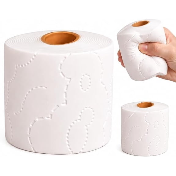 Crunchy Slow Rising Toilet Paper Roll Squishy Butter Squeeze Toy Sensory Stress Relief Squishies Soft & Stretchy Fidget Toys for Anxiety Relief Party Favors