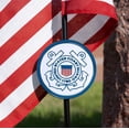 thumbnail image 3 of Allied Coast Guard Veteran Grave Marker With 30 Inch Tall American Cemetery Flag, 3 of 4