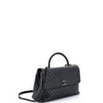 thumbnail image 2 of Pre-Owned So Black Coco Top Handle Bag Chevron Caviar Medium By Rebag, 2 of 9