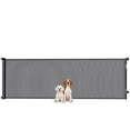 thumbnail image 1 of PawHut Retractable Dog Gate, Extends to 122" Wide, Mesh Pet Gate, 1 of 10