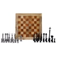 thumbnail image 3 of Wood Board and Metal Pieces 20" Square Chess Player Set, 3 of 5