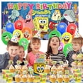 thumbnail image 4 of SpongeBob SquarePants Post Wall Decor Birthday Banner Backdrop Background Party Supplies Taspestry, 4 of 5