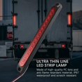 thumbnail image 3 of 2Pcs 10Inch 15 LED Trailer Light LED Stop Turn Tail Light Third Brake Bar Strip for Heavy Duty Boats Trucks Red, 3 of 5