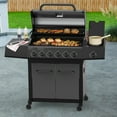 thumbnail image 3 of Expert Grill 6-Burner Gas BBQ Grill with Side Burner, Graphite, 3 of 12