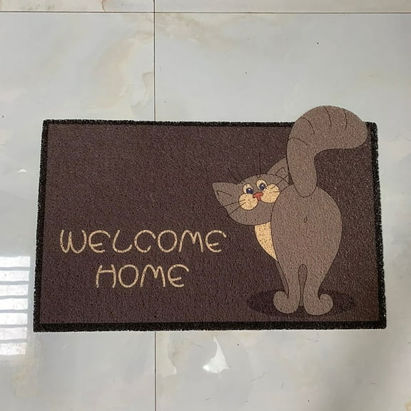Qhnvtd Silk Water-Absorbing Floor Mat, Non-Slip Home Entrance Rug, Washable PVC Backed Mat for Doorway, Bathroom, Kitchen, Anti-Skid Quick-Dry Mat for Indoor and Outdoor Use