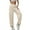 Beige, variant on ZACPNCV Women's Sports Pants Casual Home Wear Jogging Loose Drawstring Elastic Work Pants Beige