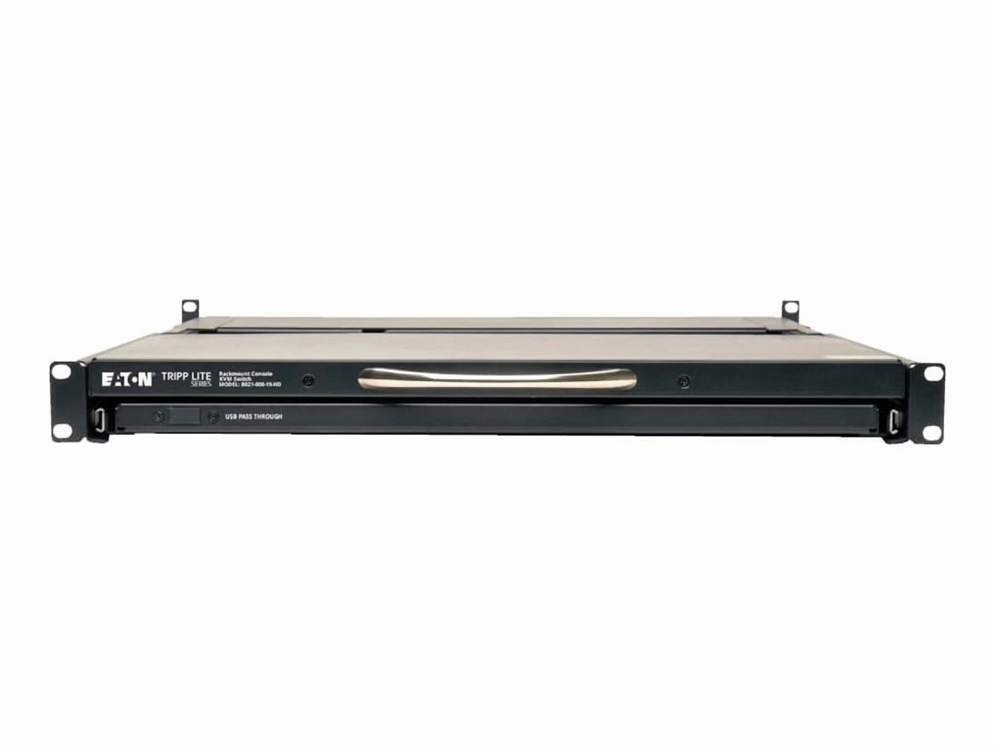 Tripp Lite by Eaton Rack Console KVM w/ 19" LCD, DVI or VGA Adapter 1U - 1 Computer(s) - 19" LCD - 1366 x 768 - 1 x USB - 1 x DVI"