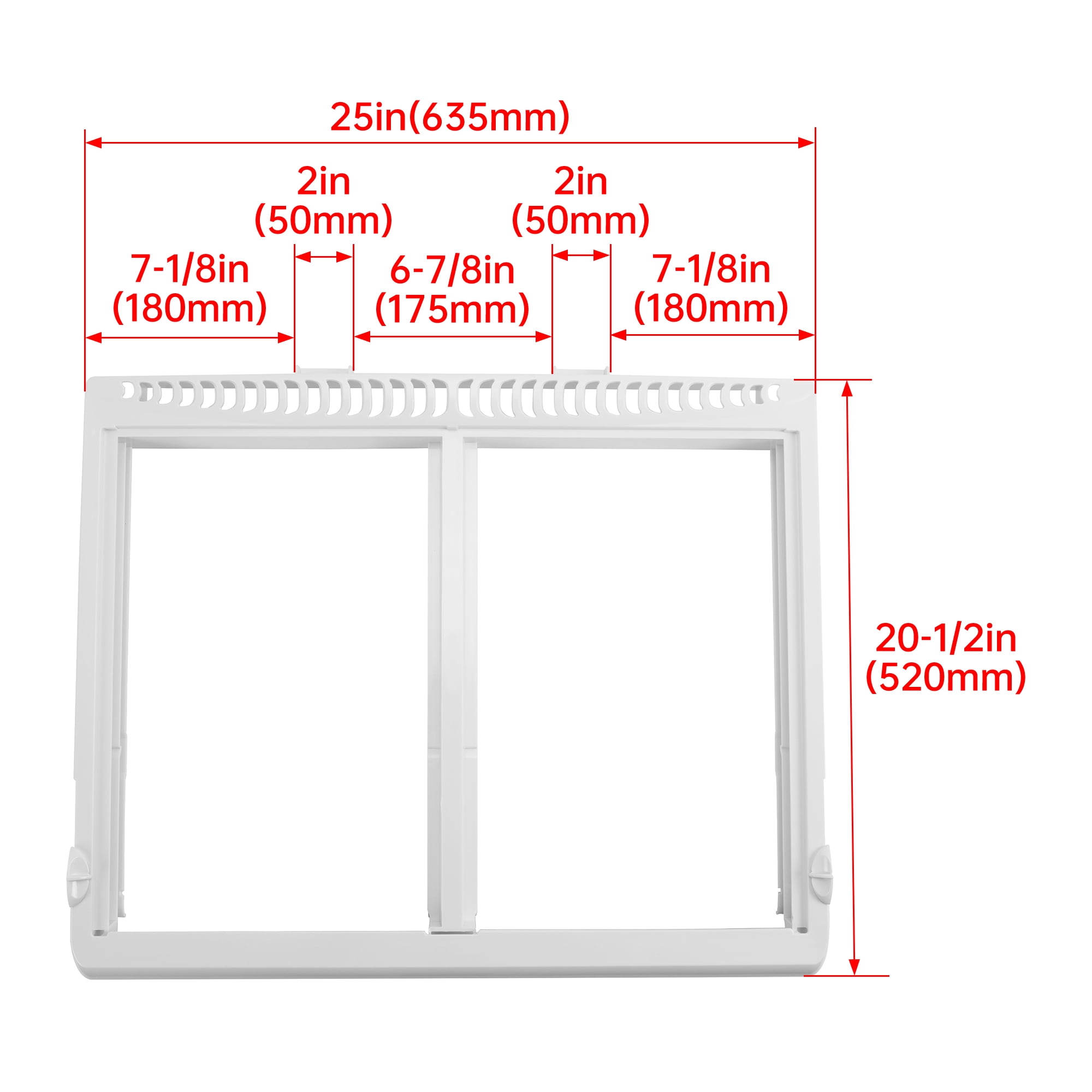 KOJEM 240364790 Refrigerator Crisper Shelf Frame W/O glass Compatible with Electrolux Frigidaire Pan Cover