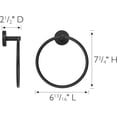 thumbnail image 2 of Design House Graz Towel Ring, Matte Black, 2 of 7