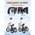 thumbnail image 4 of ESKUTE T300 E Trike Electric Tricycle for Adults, 750W Brushless Motor 18MPH+ Fat Tire Folding Trike, Step-Thru 3 Wheel Electric Bicycle, Up to 55 Miles Black, UL2849, 4 of 8