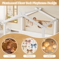 thumbnail image 4 of Jopath Twin Size Floor Bed with Guardrails and Roof, Kids House Floor Bed with a Small Built-in Tray for Boys Girls White, 4 of 9
