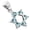 Aqua, variant on 925 Sterling Silver Jewish Star of David Pink CZ Womens Pendant Necklace