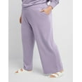 thumbnail image 3 of Hanes Originals Women's Fleece Palazzo Pants, 28.5" (Plus Size) Muted Iris 4X, 3 of 4