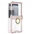 thumbnail image 3 of Allytechgroup Rugged Case for Samsung Galaxy Z Flip 7 with Metal Ring Kickstand Shockproof Soft TPU Bumper Cover Hard PC Shell Slim Lightweight Stand Anti-slip Phone Case for Galaxy Z Flip 7, Pink, 3 of 7