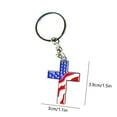thumbnail image 3 of Yhmxh American Flag Keychain Independence Day Alloy Keychain Red White Blue Flag USA Flag Keychain Cute Key Charms Patriotic US Keyring for Keys Backpacks, 3 of 6