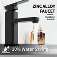 thumbnail image 5 of Eclife 48" Freestanding Bathroom Vanity Set with Resin Double Sink Top, PU Paint, Water Saving Faucet, Navy Blue, 5 of 8