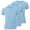 Blue, variant on Girls 3 Pack Short Sleeve T-Shirts Slim Ribbed Knit Basic Tees Trendy Summer Going out Tops for Big Girls