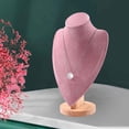 thumbnail image 1 of Soporte de busto para exhibición de collares, soporte de busto de joyería, soporte de terciopelo elegante para collares para el dormitorio del hogar c L Fernando Collar Busto Titular, 1 of 8