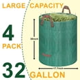 thumbnail image 3 of Fabulas Reusable Yard Waste Bags, 32 Gallons 4 Packs Lawn and Leaf Bags Heavy Duty with 4 Handles, Collapsible Yard Waste Containers Camping Yard Recycling Bag for Leaves Grass Clippings, 3 of 6
