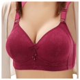 thumbnail image 4 of Gyexs Women's Jacquard Lace Soft Cup Wireless Tri Top Bra Comfortable Support Bras for Women, , Size 44, 4 of 4