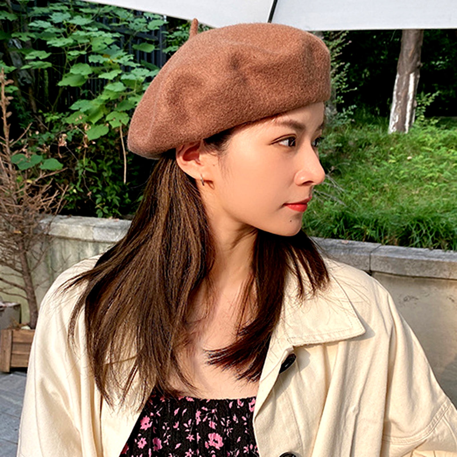 Women Wool Beret Hat Wool French Beret Hat Artist Beret Cap  display picture 1
