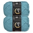 thumbnail image 1 of Unique Bargains Fil Acrylique Bleu Foncé, Lot de 2 Écheveaux de 50 g, 1 of 7