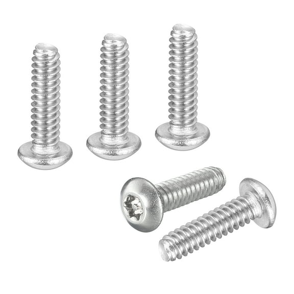 #6x1/2" Pan Head Torx Security Screw - 25Pack - Good for Machinery - 304 Stainless Steel Tamper Proof Torx Security Fasteners - Silver Tone