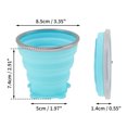thumbnail image 2 of Unique Bargains 1 Pc Collapsible Cups Portable Small Folding Cup Bears Design Folded Height 1.4cm Camping Water Cup 180ml Sky Blue, 2 of 5