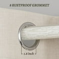 thumbnail image 3 of Mrs Awesome Linen Textured 100% Blackout Grommet Curtain Pair(Set of 2) 52"Wx84"L - Beige, 3 of 5