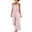 Pink, variant on YYV Overalls for Women Cotton Linen Jumpsuit Casual Round Neck Striped Sleeveless Romper with Pockets for Summer Spring Blue S