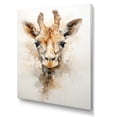 thumbnail image 2 of Designart "Minimalist Selfie With Beige Giraffe I" Animals Giraffe Wall Art Living Room, 2 of 7