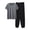 Dark Gray, variant on Cavosen Men's Short Pajama Sets 2 Piece Casual Crewneck Short Sleeve Sleepwear with Jogger Pants Solid Breathable Loungewear Summer Soft Matching Set