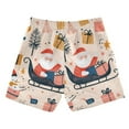 thumbnail image 7 of FORMRS Boys Swim Trunks Quick Dry Mesh Liner Boardshorts Sizes XS-XL, Beige Christmas Santa, 7 of 7