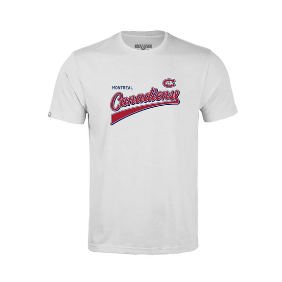 Youth Levelwear White Montreal Canadiens Little Richmond Retro Script T-Shirt
