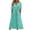 Sky Blue, variant on ZQUUVOU Women's Summer Dresses Hollow Out Mesh Casual V-Neck Short Sleeve Button Long Dress Pink