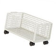 thumbnail image 3 of Organizador rodante debajo del escritorio, carrito de almacenamiento con ruedas, pequeño carrito utilitario, organizador de archivos colgante de malla Blanco, 3 of 8