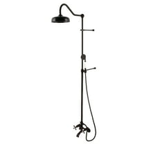 Kingston Brass CCK2665 Vintage Wall Mount Clawfoot Tub Faucet Package with Shower Combo and Hand Shower, Oil Rubbed Bronze