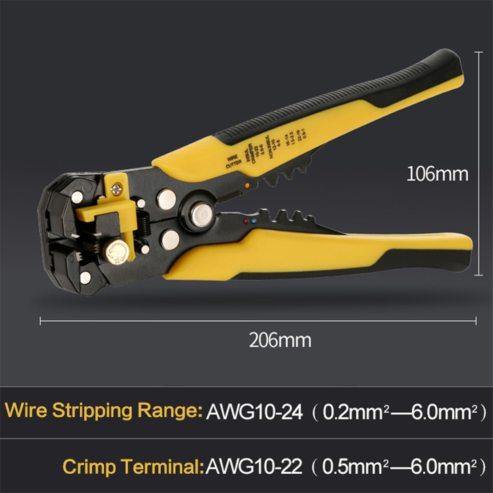 Pliers Wire Stripper Crimper Cable Cutter Automatic Multifunctional Terminal 0.2-6mm Stripping Tools ,Durability That Lasts