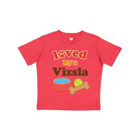 

Inktastic Vizsla Loved by a (Dog Breed) Gift Toddler Boy or Toddler Girl T-Shirt