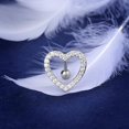 thumbnail image 2 of 3 pcs Heart Inverted Navel Piercing Surgical Steel Navel Piercing Ring Reverse Belly Button Ring Heart Belly Bar Piecing Navel Barbell Jewelery Women Jewelry, 2 of 5