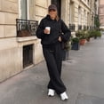 thumbnail image 5 of SUNBS 2 Piece Outfit for Women Lounge Sets Oversized Hoodie Wide Leg Pants Casual Fall Loungewear Sweatsuit, 5 of 9