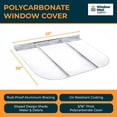 thumbnail image 6 of Egress Window Well Kit - 49"L x 36"W x 48"D - Tuffwell Metal Complete Kit Includes Tilt & Turn Casement Basement Window, Polycarbonate Well Cover, Egress Ladder, Stoneview 19 Gauge Steel Area Wall, 6 of 6